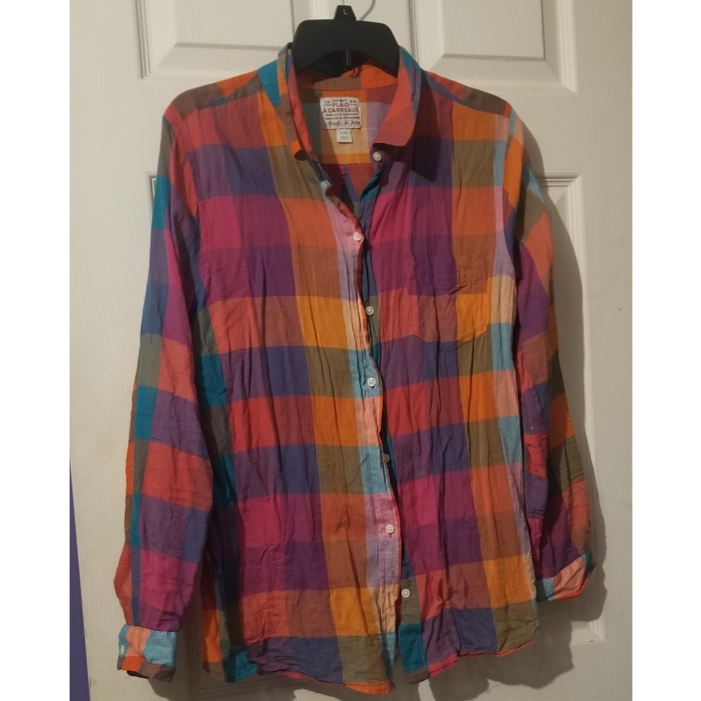 Colorful Plaid Button Up